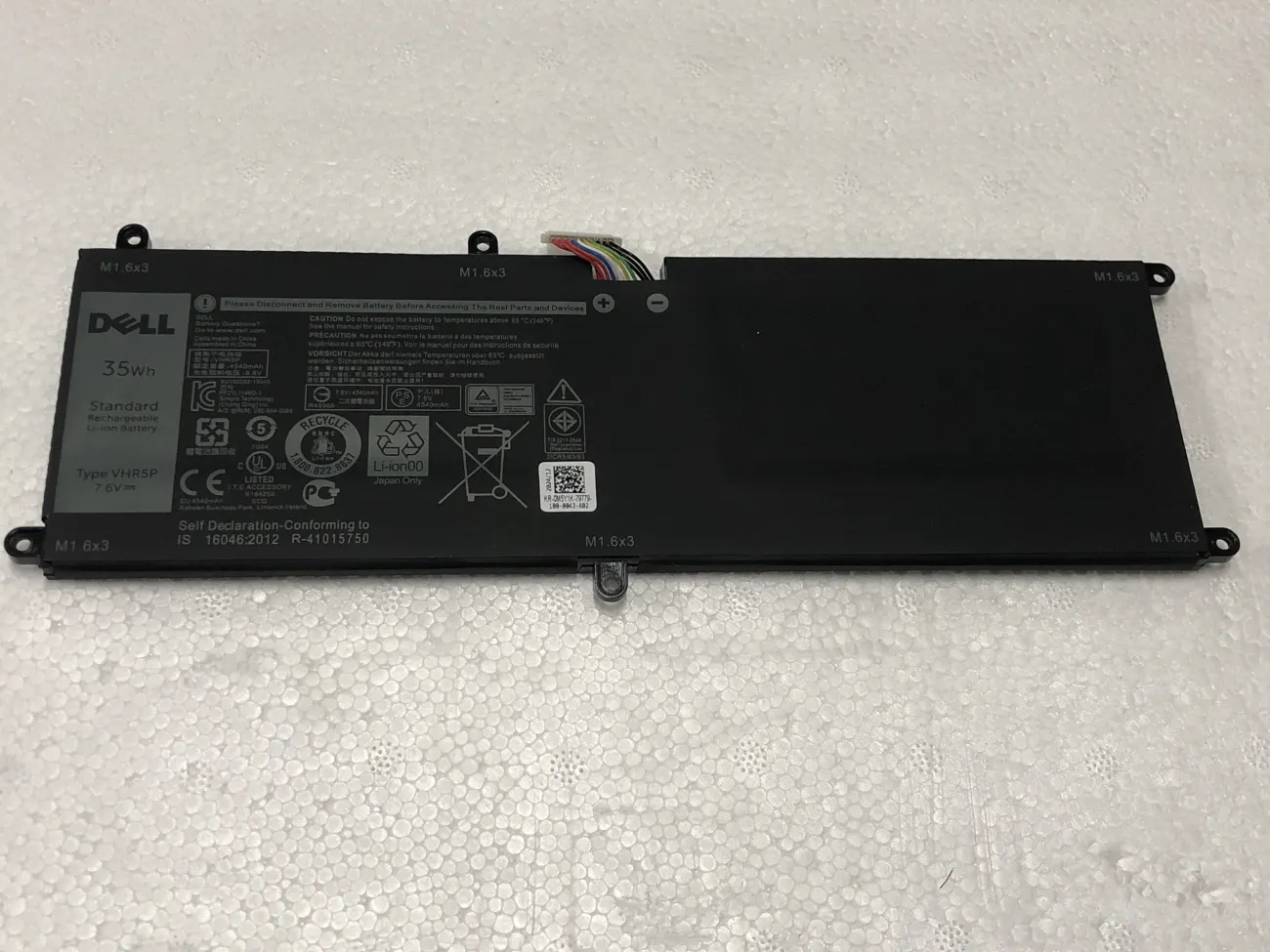 PIN DELL LATITUDE 5175 VHR5P (ZIN) - 2 CELL - Dell Latitude 11 5175, Latitude 11 5179, 0RFH3V, RFH3V, VHR5P mặt trước