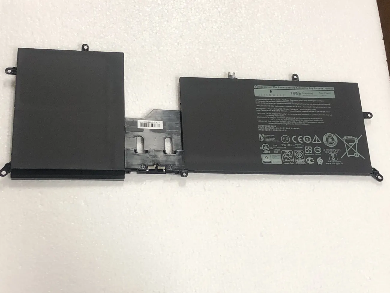 PIN DELL ALIENWARE M15 R2 Y9M6F (ZIN) - 6 CELL - Dell Alienware M15 R2, Alienware M17 R2, Y9M6F YM9KC mặt trước
