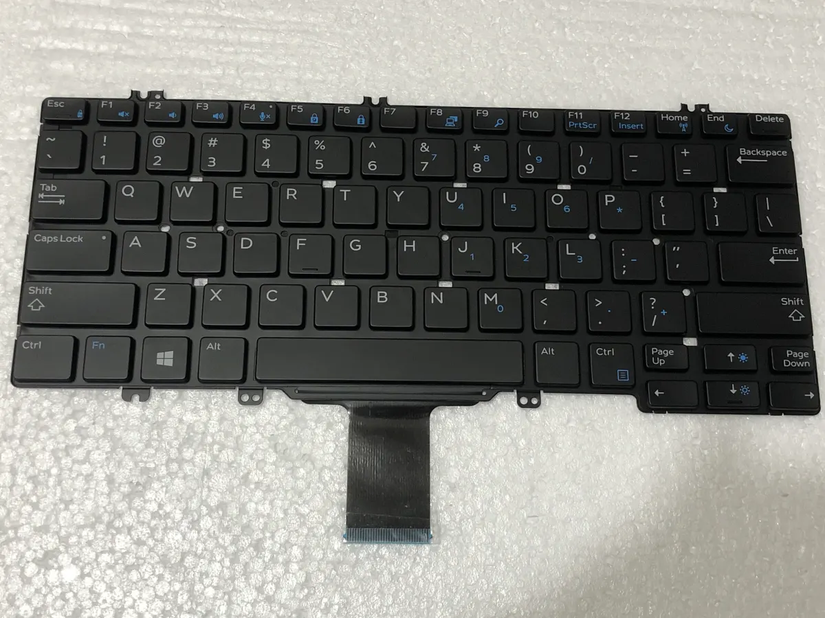 Bàn phím DELL E7280 ZIN (LÓT ĐEN ) mặt trước