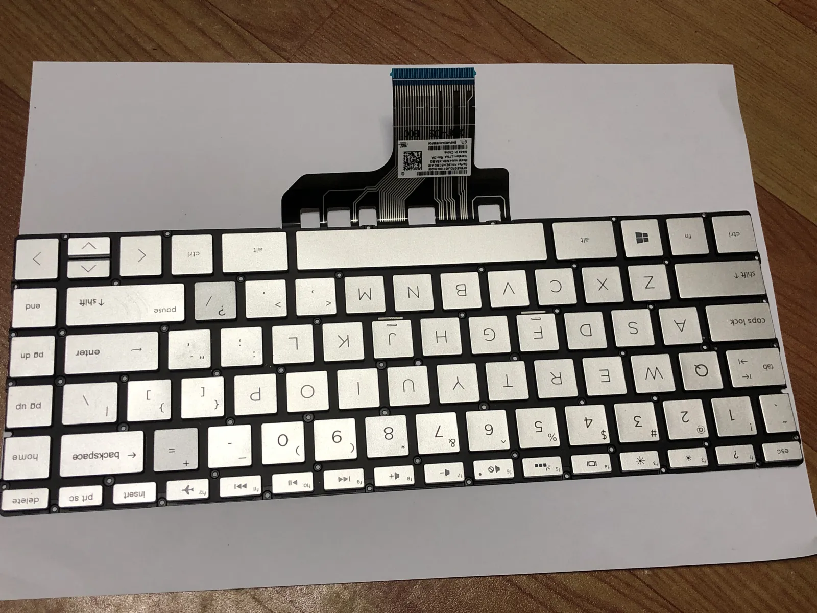 Bàn phím HP ENVY 13-ah BẠC (ZIN ) 13-ah0000 13-ah1000 Series Keyboard Backlit Silver mặt trước