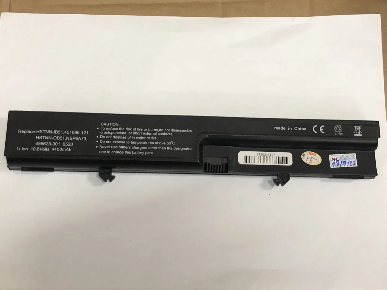 Pin HP 6520 OEM mặt trước