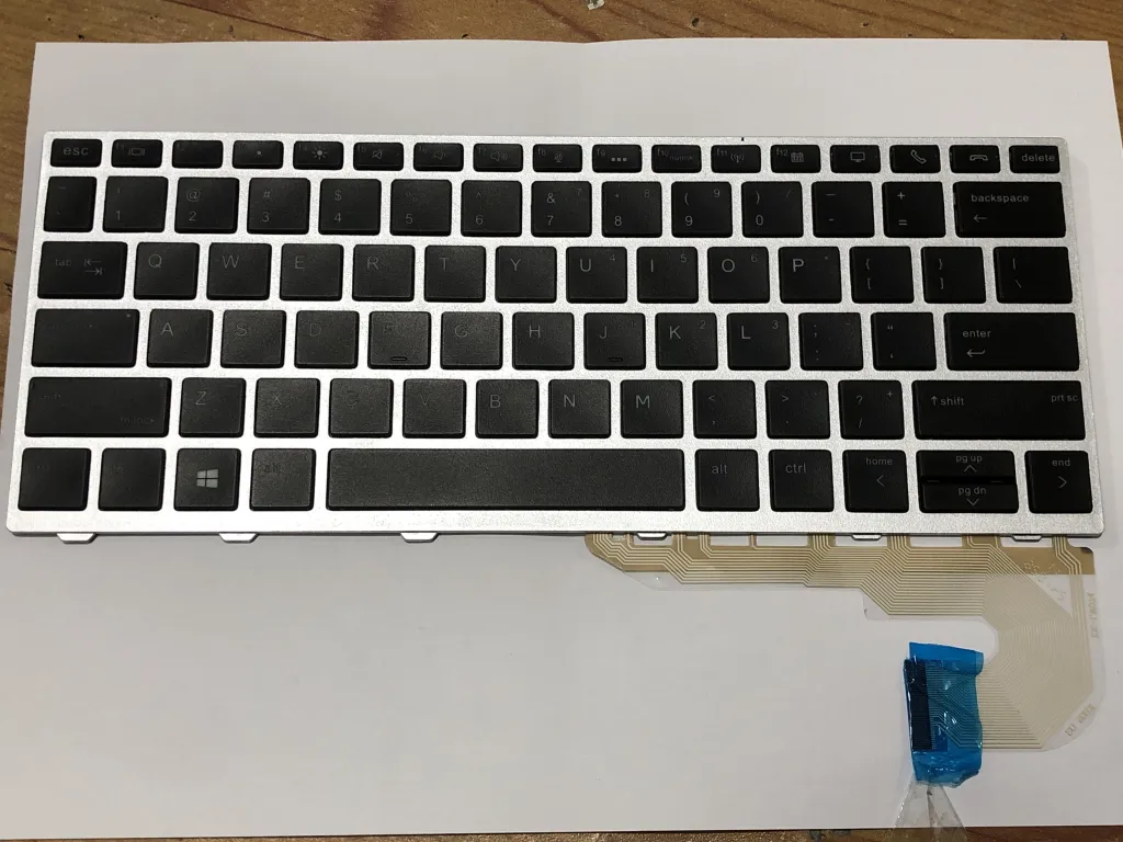 Bàn phím HP Elitebook 730 G5, 735 G5, 830 G5, 836 G5, 830 G6 Cáp Góc Cong có đèn mặt trước