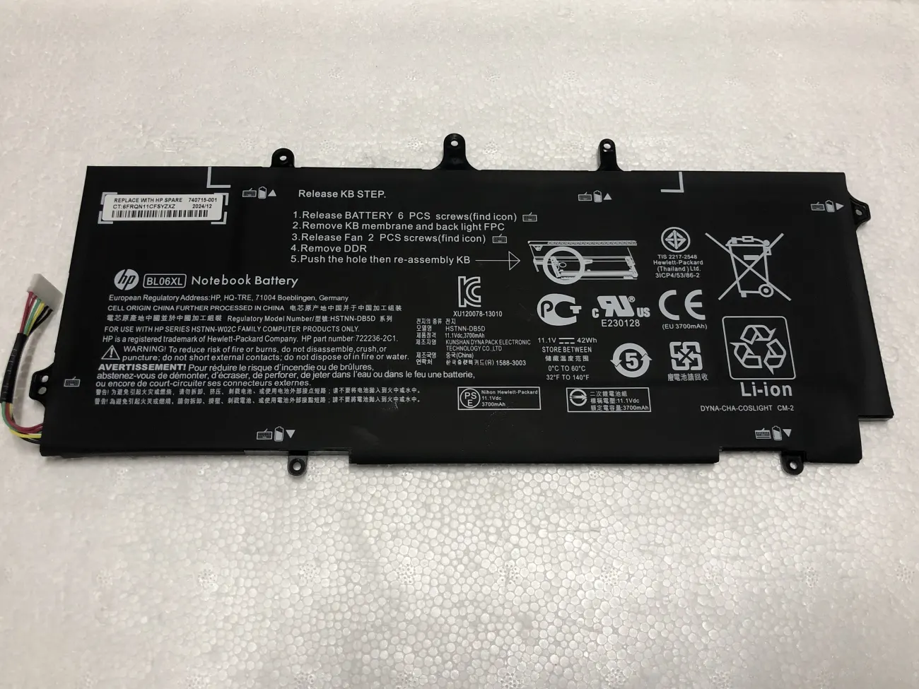 Pin HP BL06XLZ6CE mặt trước