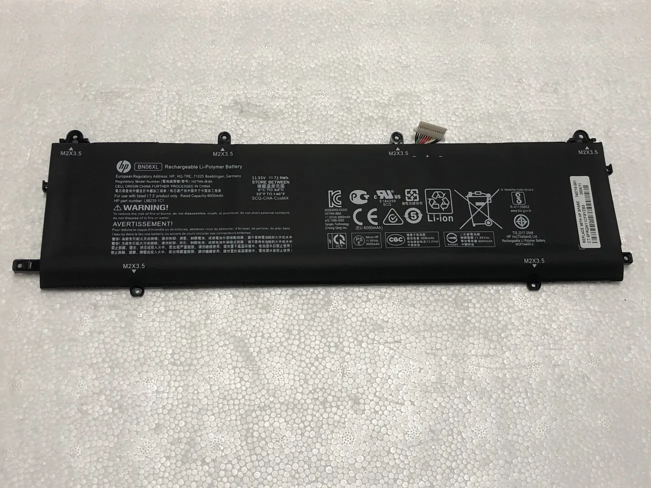 PIN HP X360 15-EB000 BN06XL (ZIN) - 6 CELL - Hp Spectre X360 15-eb 15-eb000, 15-eb1043dx, 15-eb1053dx, 15-eb1097nr, BN06XL mặt trước