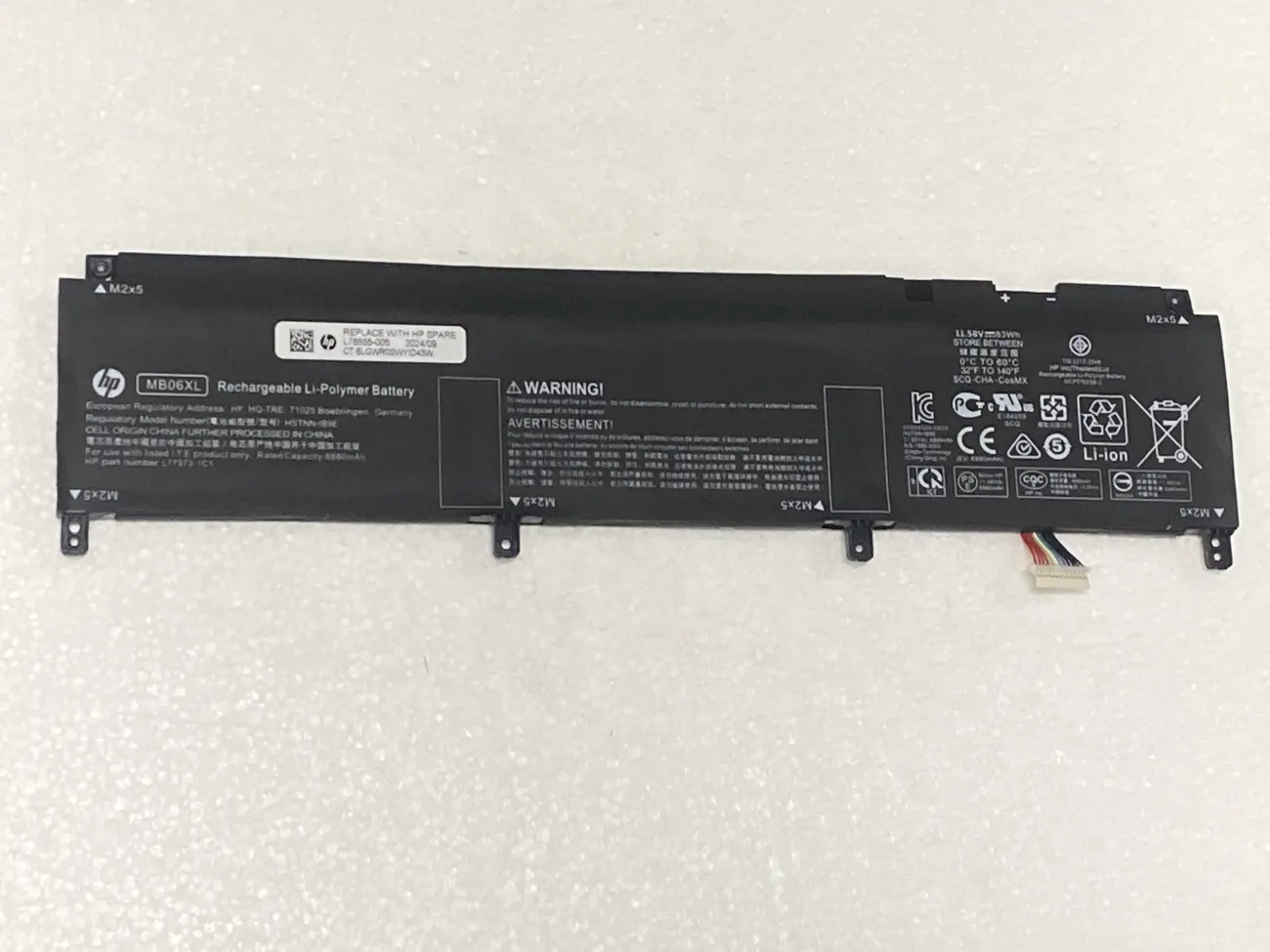 PIN HP ZBOOK STUDIO 15 G7 G8 MB06XL (ZIN) - 6 CELL - HP ZBook Studio 15 G7, Hp ZBook Studio 15 G8, MB06XL L78553-005 L78553-002 HSTNN-IB9E L77973-1C1 mặt trước