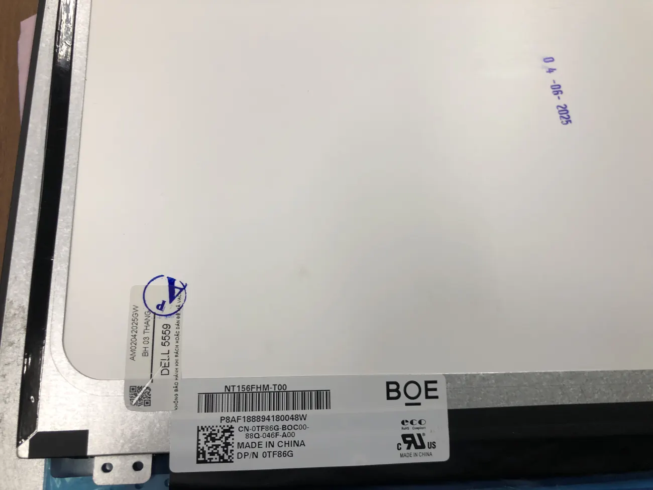 MÀN DELL 5559 Cảm ứng mặt sau