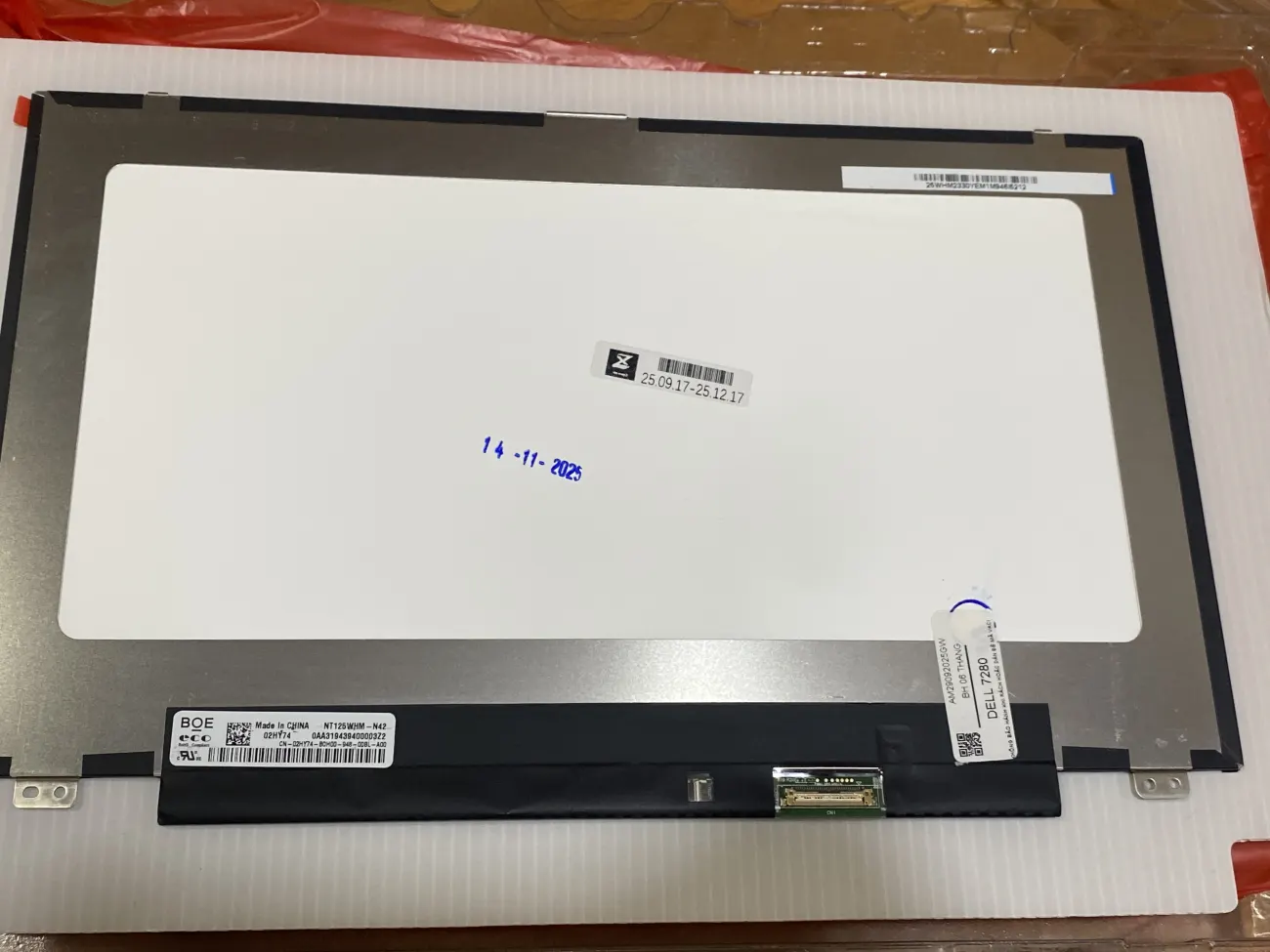 Màn DELL 7280 30 Pin,E7290, E5280 mặt sau