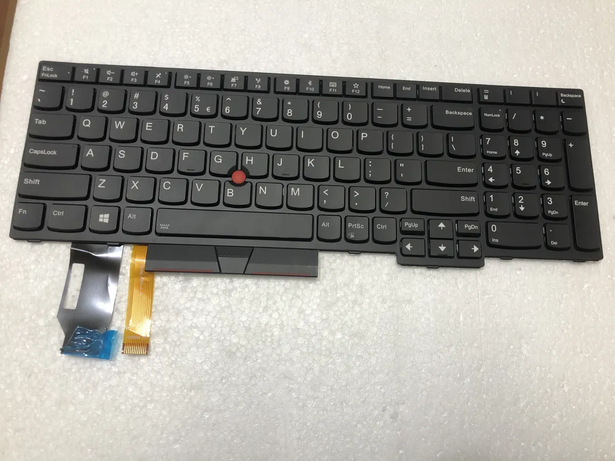 Bàn phím LENOVO E580 =CÓ CHUỘT GIỮA= (CÓ ĐÈN,) =>Thinkpad Edge E580 E585 L580 T580 (Cáp góc bên nút ctrl) mặt trước