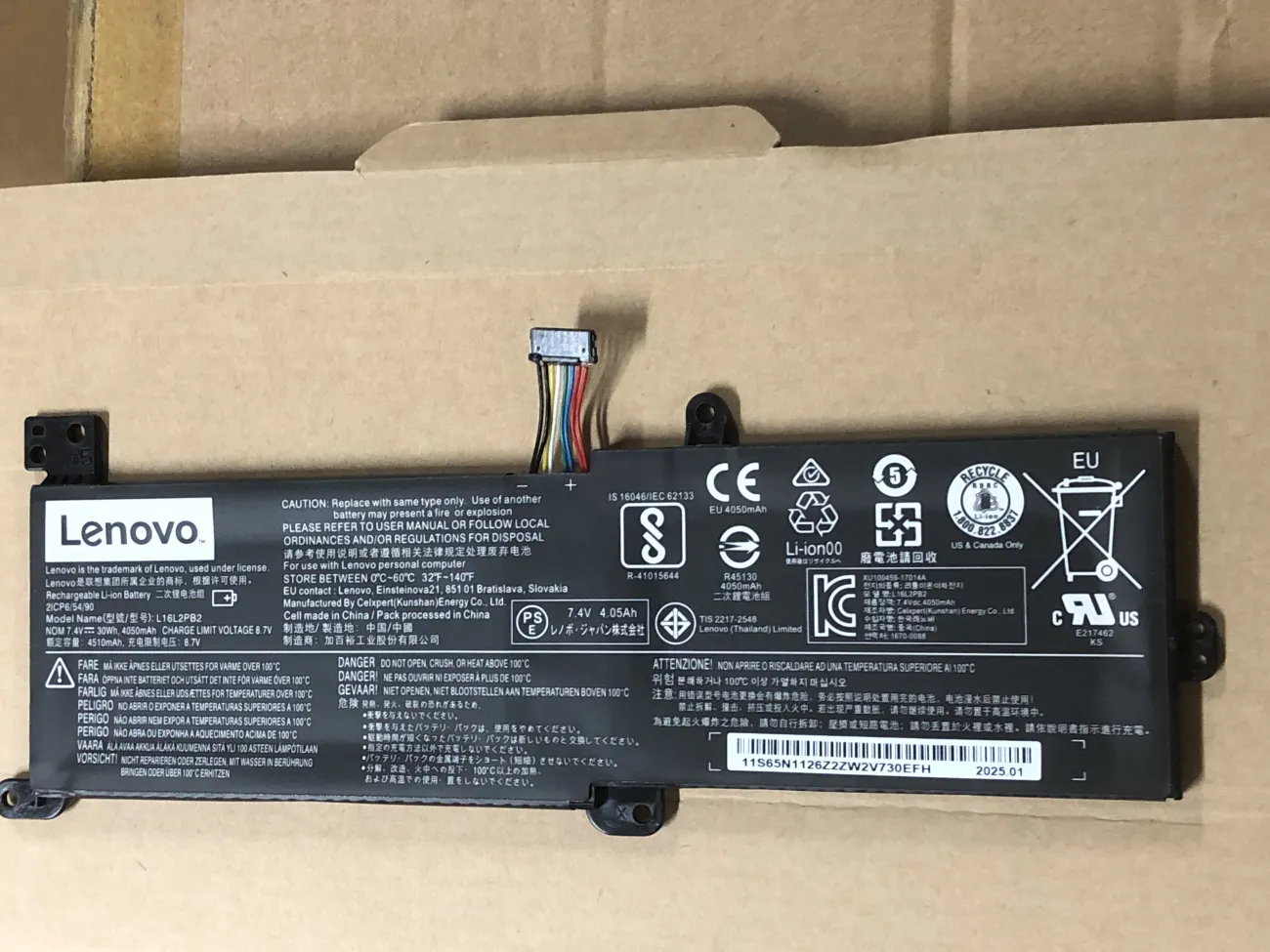 PIN LENOVO 320-14ISK L16L2PB2 (ZIN) - 2 CELL - IdeaPad 320-14ABR, 320-14AST, 320-14IKB, 320-14ISK, 320-14ABR, 320-15AST, 320-15IKB, 320-15ISK, S145-14API, S145-15IWL, L16L2PB1 , L16L2PB3 L16M2PB1 L16M2PB2 l16M2PB3 L16S2PB1 L17L2PF1 L17M2PB7 mặt trước