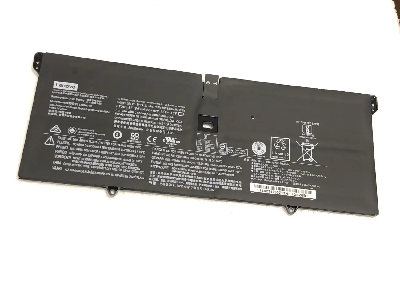 Pin LEL16M4P60 mặt trước
