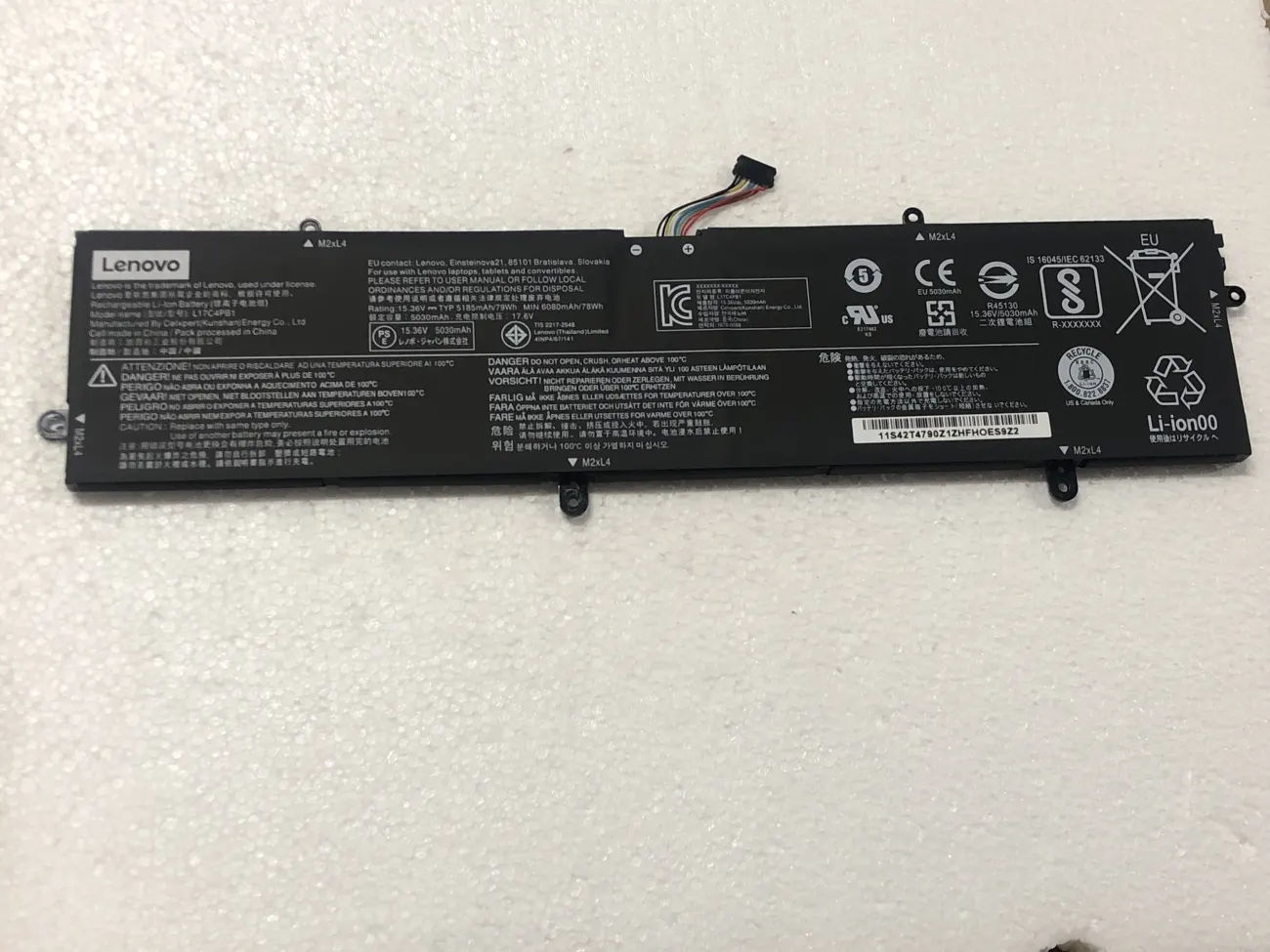 PIN LENOVO IDEAPAD 720S-15IKB L17C4PB1 (ZIN) - 4 CELL - Lenovo IdeaPad 720S-15IKB, V730-15E V730-15-IFI, L17C4PB1 L17M4PB1 mặt trước