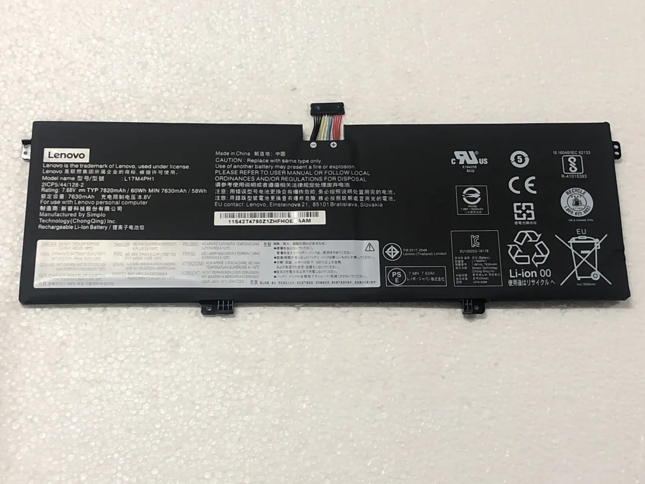 PIN LENOVO YOGA C930-13IKB L17C4PH1 (ZIN) - 4 CELL - Lenovo Yoga C930 C930-13, C930-13IKB, Yoga 7 Pro-13IKB, L17C4PH1 L17M4PH1 L17M4PH2 L17L4PH2 mặt trước