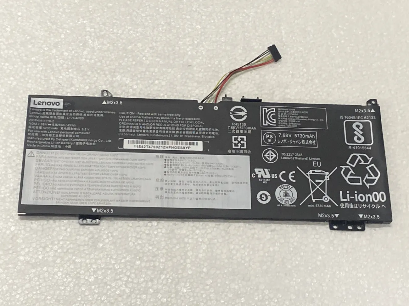 PIN LENOVO 530S-14IKB L17C4PB0 L17M4PB0 ZIN mặt trước