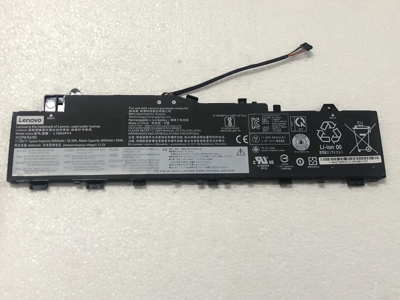 PIN LENOVO IDEAPAD 5 14ITL05 L19C3PF3 (ZIN) - 3 CELL *GỌT NGÀM NẾU CẤN* - Lenovo Ideapad 5 14ARE05, Ideapad 5 14IIL05, Ideapad 5 14ALC05, Ideapad 5 14ITL05, L19C3PF3 L19L3PF7 L19M3PF3 L19M3PF4 5B10W86936 5B10W86943 mặt trước