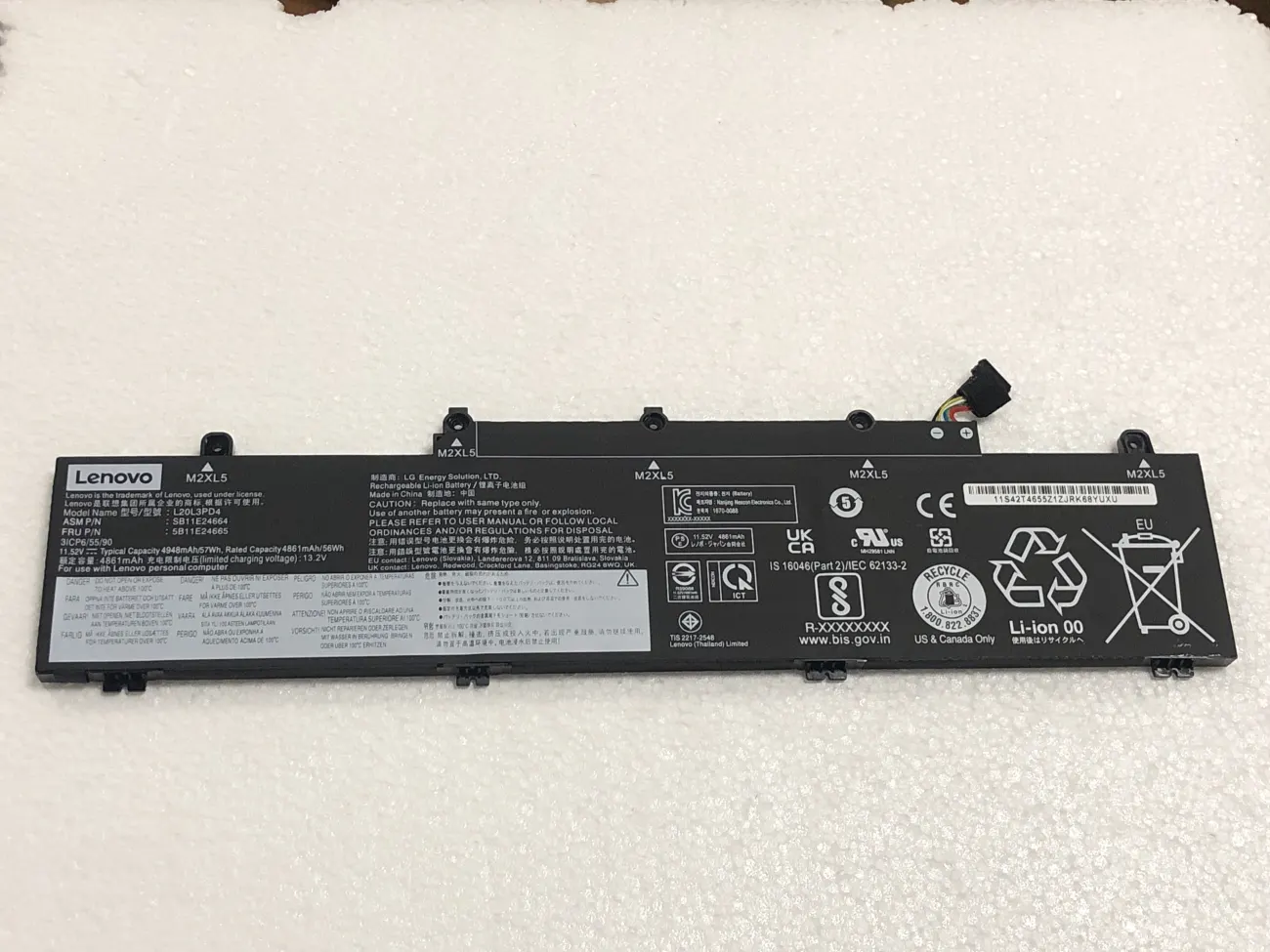 PIN LENOVO E14 GEN 2 3 L19L3PD5 (ZIN) - 3 CELL - Lenovo Thinkpad E14 Gen 2 , Thinkpad E14 Gen 3 , ThinkPad E14 Gen 4, ThinkPad E15 Gen 2 , ThinkPad E15 Gen 3, ThinkPad E15 Gen 4, L20M3PD4 L20C3PD4 L20D3PD4 L19C3PD5 L19D3PD5 L19M3PD5 L19L3PD5 mặt trước