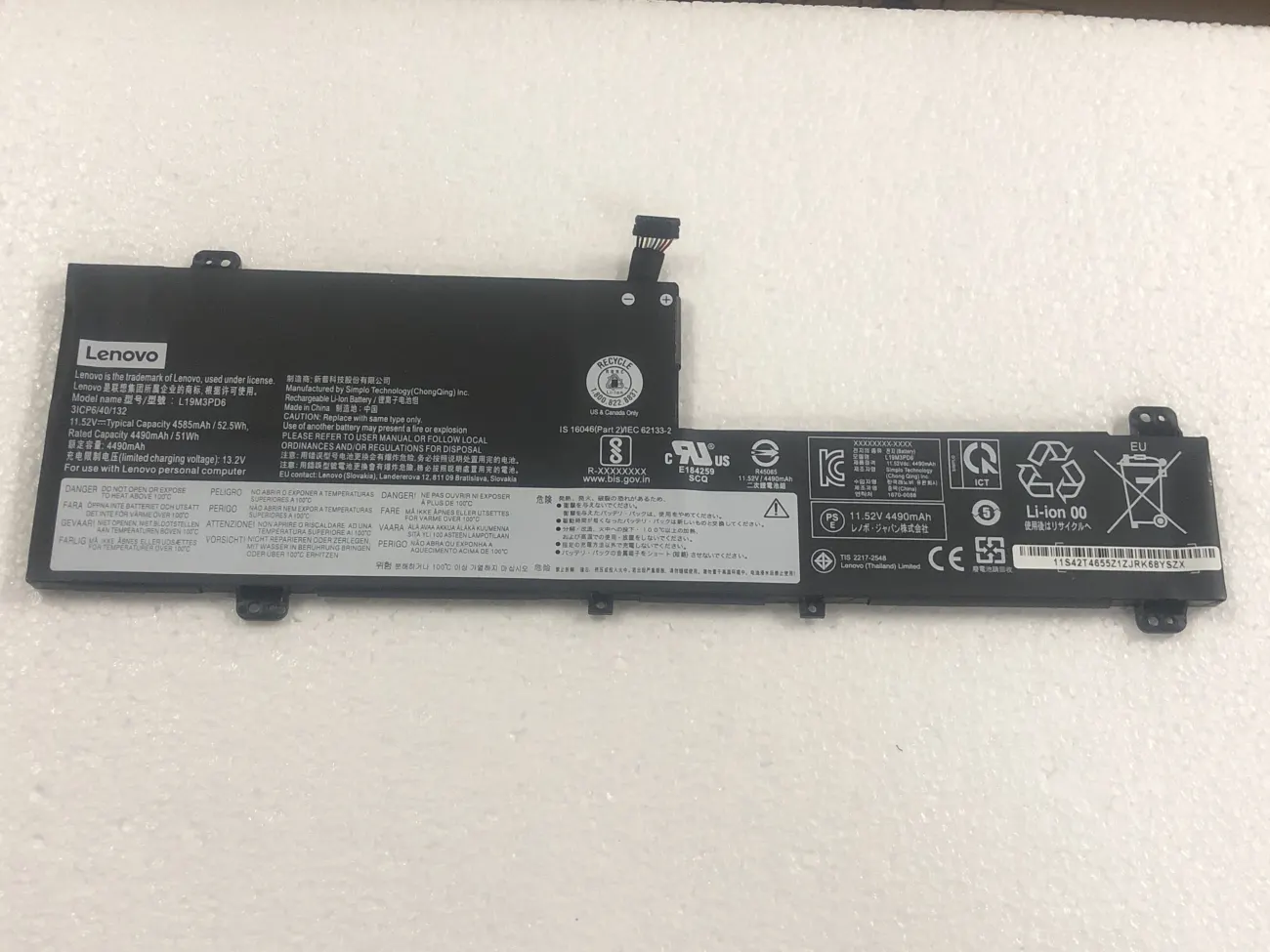 PIN LENOVO IDEAPAD FLEX 5 14IIL05 L19M3PD6 (ZIN) - 3 CELL - Lenovo Ideapad Flex 5 14IIL05, Flex 5 14ITL05, Flex 5 14ARE05, Flex 5 14ALC05, Ideapad Flex 5 15IIL05, Flex 5 ITL05, Flex 5 ARE05, Flex 5 ALC05, L19L3PD6, L19C3PD6, L19D3PD6, L19M3PD6 mặt trước