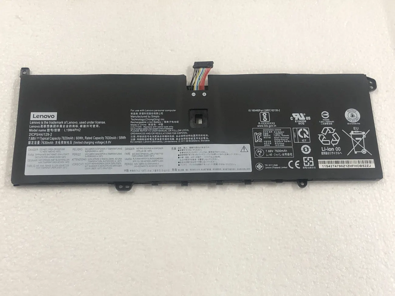 PIN LENOVO YOGA 9 14ITL5 L19M4PH2 (ZIN) - 4 CELL - Lenovo Ideapad Yoga 9 14ITL5 82BG, Yoga 9 14ITL5-82BG001AUK, Yoga 9 14ITL5-82BG00DRUE, Yoga 9i (2-in-1) C950-14 (14 inch), L19M4PH2 L19C4PH2 5B10Z33895 5B10Z33896 mặt trước