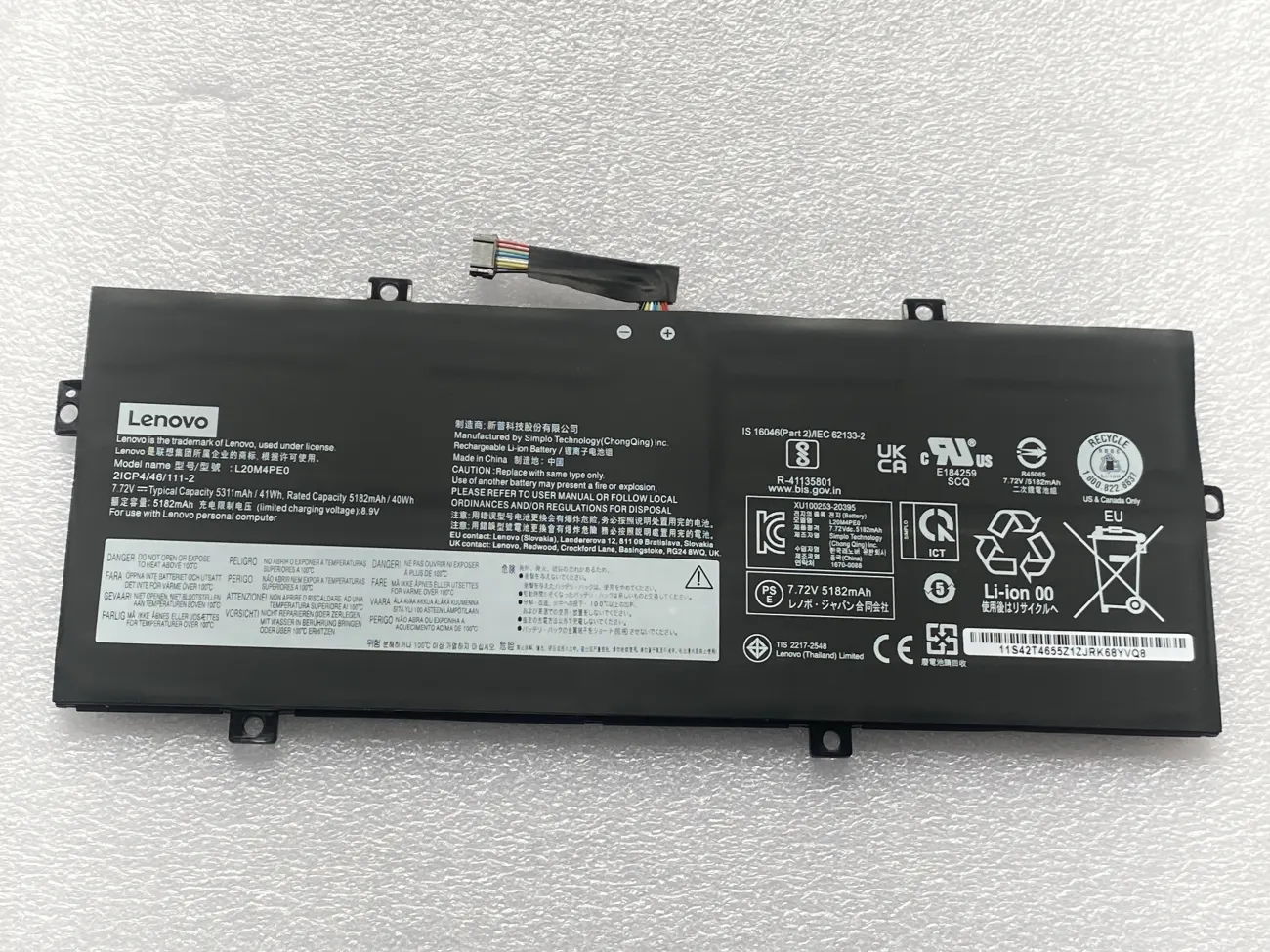 PIN LENOVO YOGA DUET 7 13ITL6 L20M4PE0 (ZIN) - 4 CELL - Lenovo Yoga Duet 7 13ITL6, L20M4PE0 L20C4PE0 5B11B44627 5B11B44628 SB11B44629 SB11B44630 mặt trước