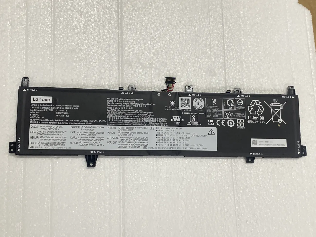 PIN LENOVO THINKPAD Z16 GEN 1 L21D4P76 (ZIN) - 4 CELL - Lenovo ThinkPad Z16 1st Gen 1 (2022) Series, L21C4P74 L21M4P76 L21D4P76 L21L4P76 L21M4P77 L21L4P77 mặt trước