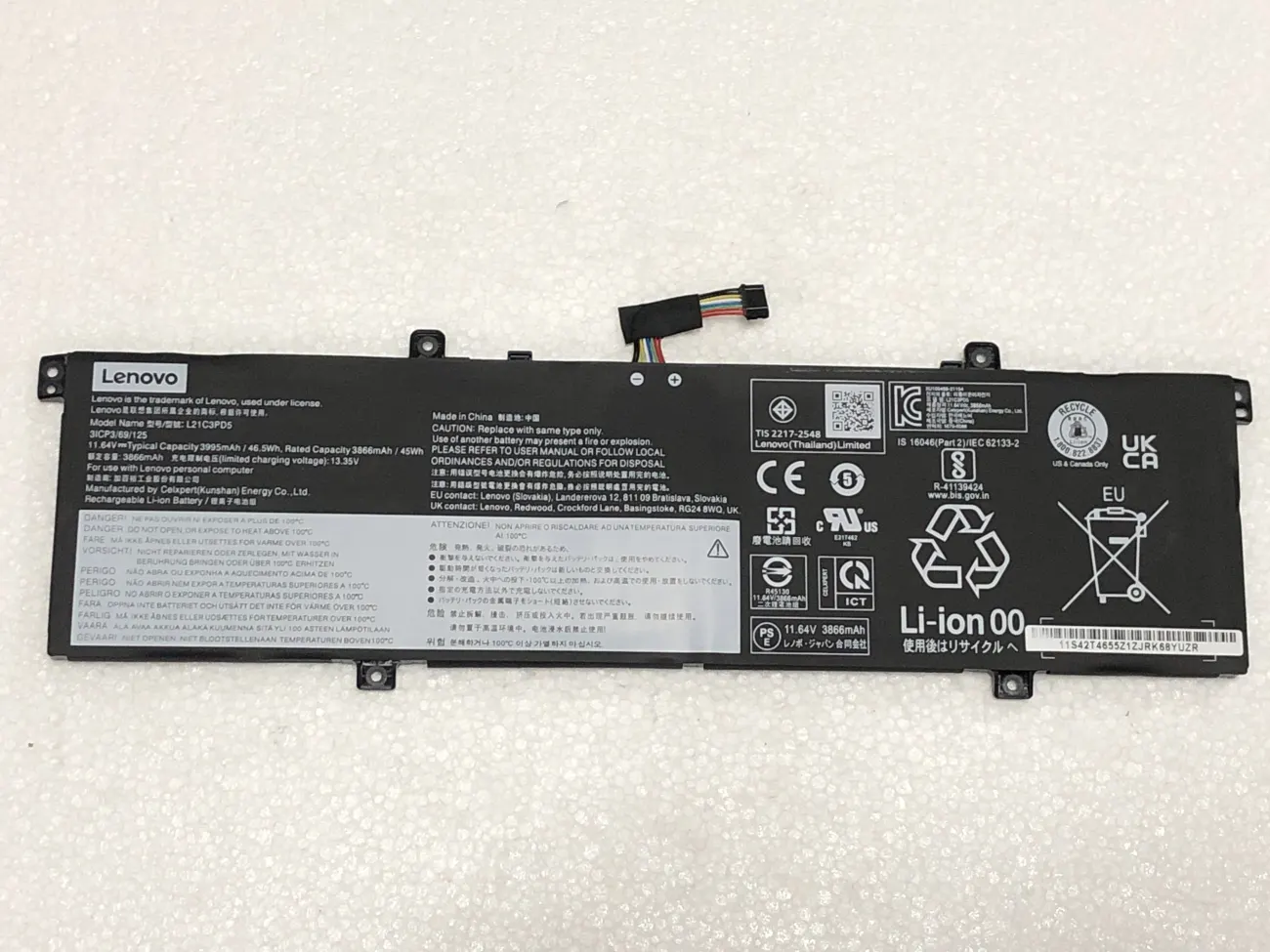 PIN LENOVO THINKBOOK 14 G4+ IAP L21M3PD5 (ZIN) - 3 CELL - Lenovo ThinkBook 14 G4+ IAP, ThinkBook 14 G4+ ARA, L21L3PD5 L21C3PD5 L21D3PD5 L21C4PD6 L21M4PD6 L21D4PD6 mặt trước