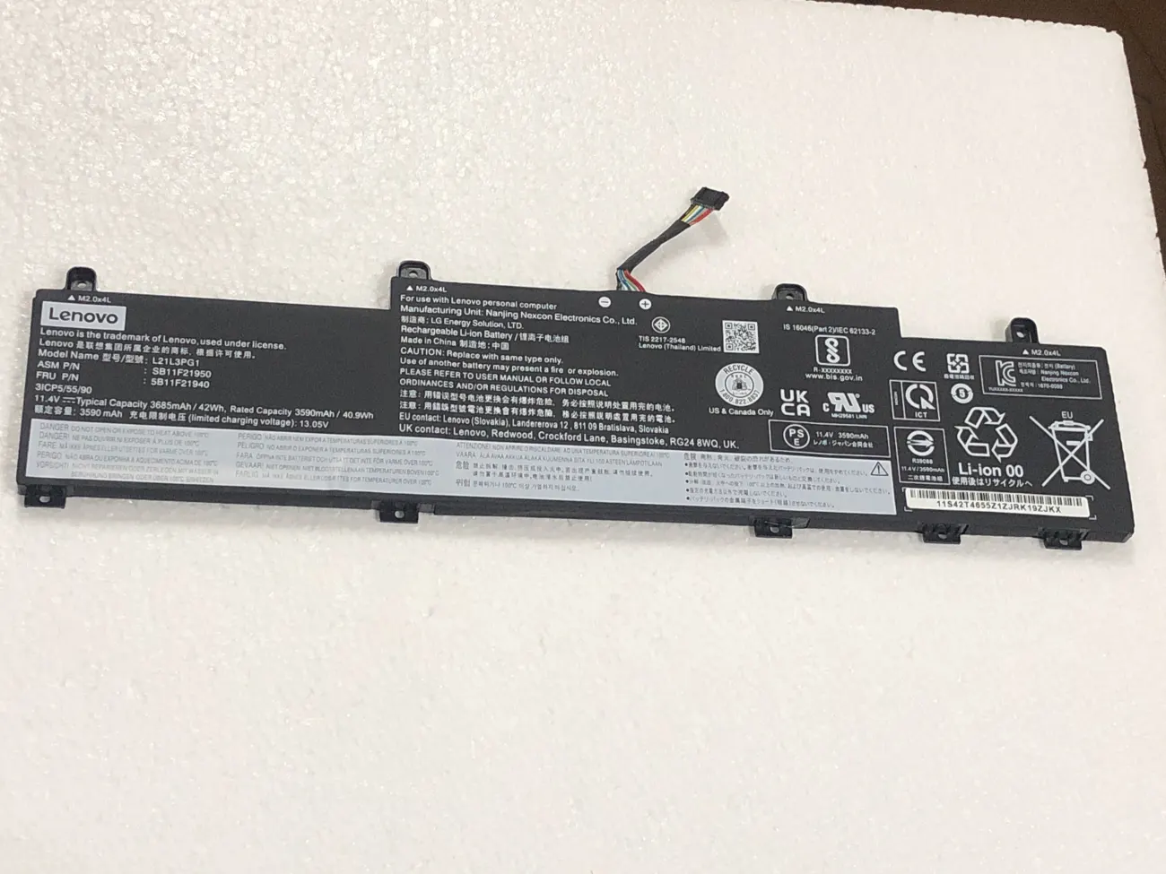PIN LENOVO THINKPAD L14 GEN 3 L21M3PG2 (ZIN) - 3 CELL - Lenovo ThinkPad L14 Gen 3 (21C5 21C6), ThinkPad L15 Gen 3 (21C7) Series, L21L3PG1 L21C3PG1 L21D3PG1 L21M3PG1 L21M3PG2 L21M3PG2 L21C3PG2 mặt trước