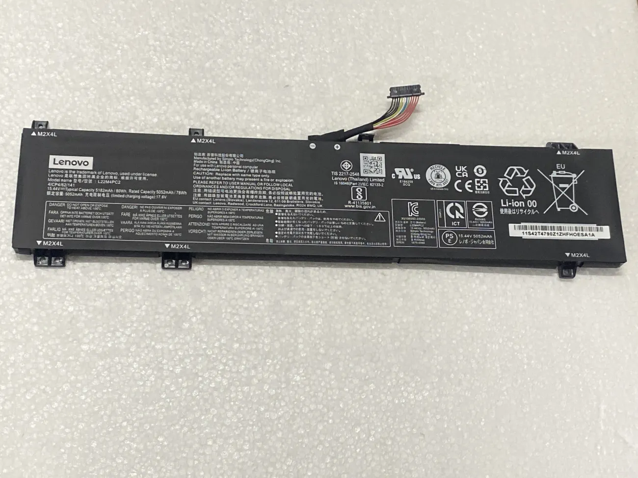 PIN LENOVO LEGION SLIM 5 16APH8 L22C4PC2 (TYPE B) (ZIN) - 4 CELL - Lenovo Legion Slim 5 16APH8, Lenovo Legion Slim 5 16IRH8, L22M4PA0, L22B4PA0, L22L4PA0, L22D4PA0, L22M4PC2, L22B4PC2, L22C4PC2 这几款不同款 mặt trước