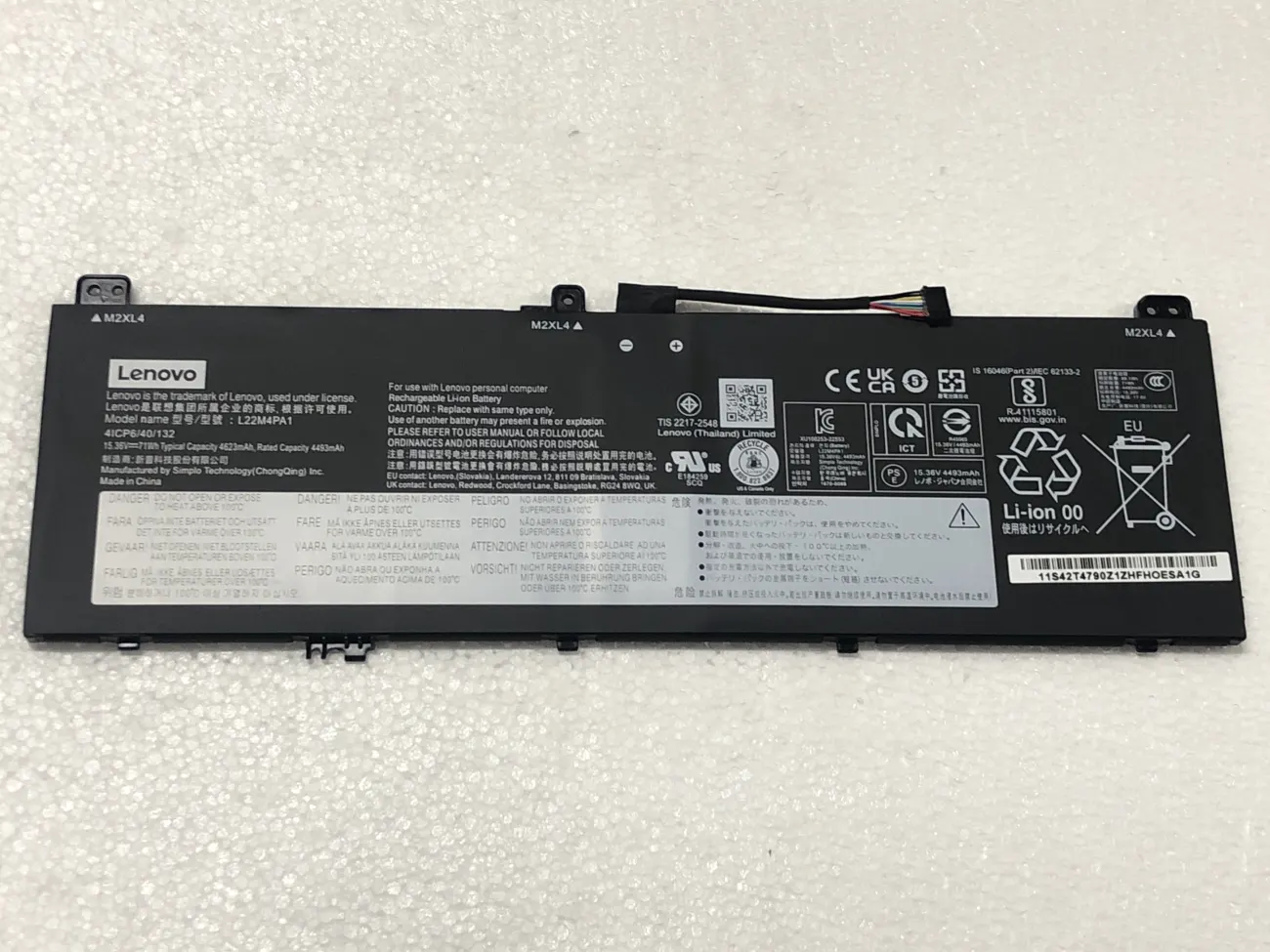 PIN LENOVO YOGA 7 14IRL8 L22D4PA1 (ZIN) - 4 CELL - Lenovo Yoga 7 14ARP8, Yoga 7 14IRL8, Yoga 7 16IRL8, L22C4PA1 L22M4PA1 L22L4PA1 L22D4PA1 L22B4PA1 mặt trước