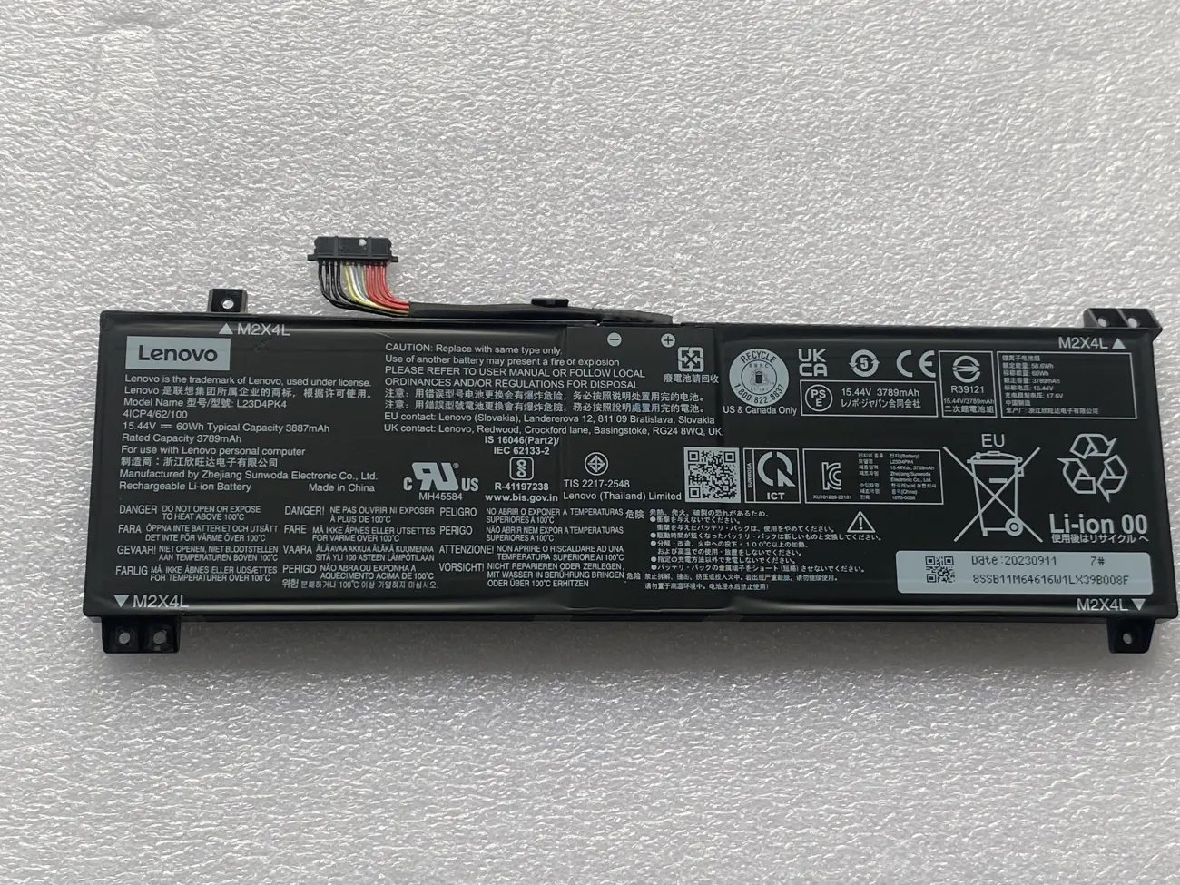 PIN LENOVO LOQ 15ARP9 L23M4PK4 (ZIN) - 4 CELL - Lenovo LOQ 15ARP9, LOQ 15IRX9, LOQ 15AHP9, LOQ 15IAX9I, LOQ 15IAX9W, L23B4PK4 L23C4PK4 L23D4PK4 L23L4PK4 L23M4PK4 mặt trước