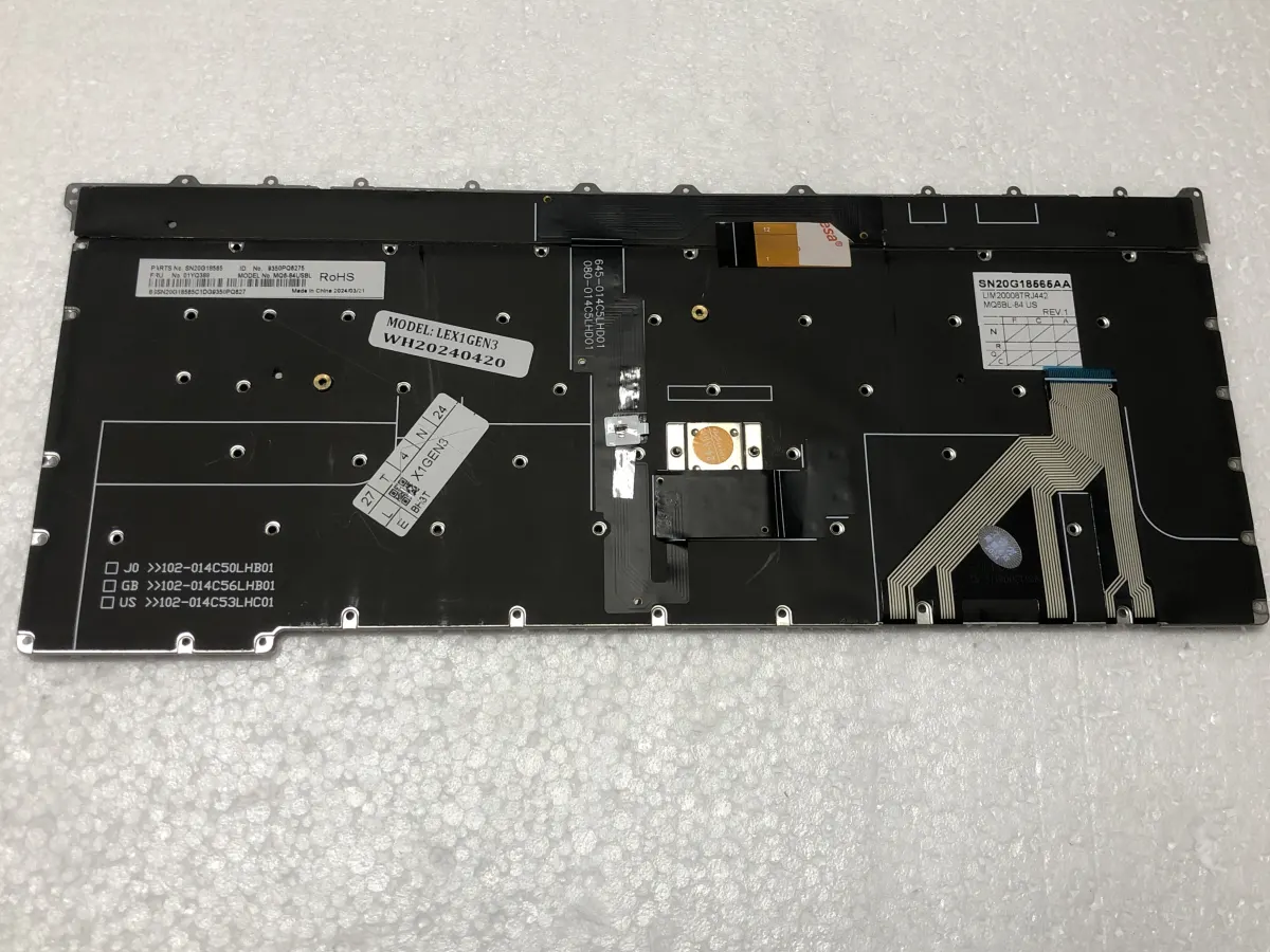 Bàn phím LENOVO THINKPAD X1 CARBON GEN 3rd (CORE I THẾ HỆ 5) => =>Thinkpad Carbon X1 GEN 3 mặt sau
