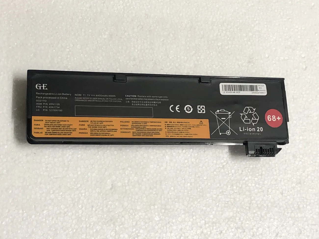 Pin LENOVO X240 mặt trước