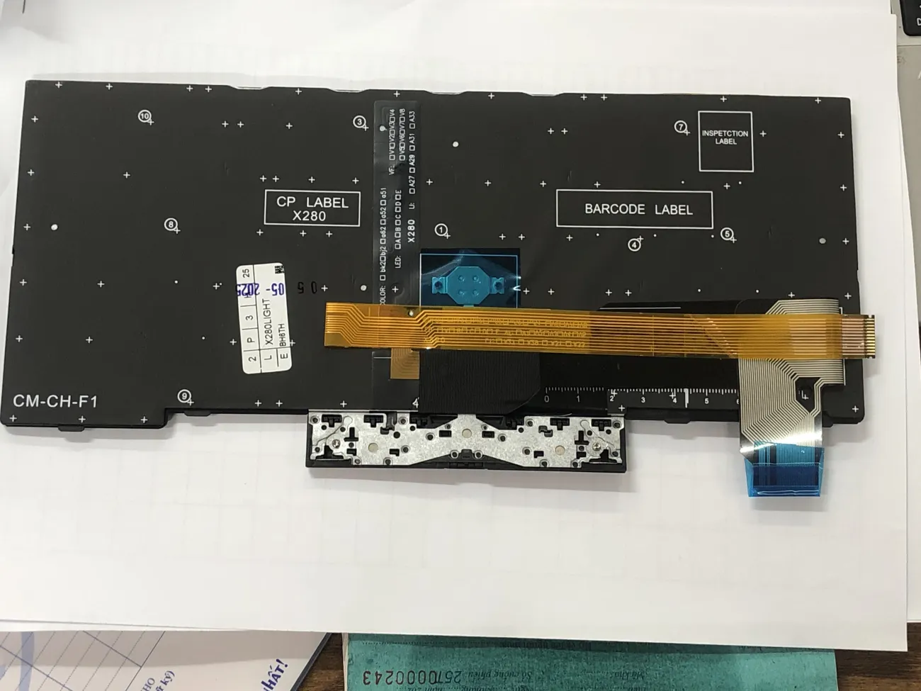 Bàn phím LENOVO X280 =CÓ CHUỘT GIỮA= (CÓ ĐÈN, ) =>Thinkpad X280 X285, 20KF 20KE mặt sau