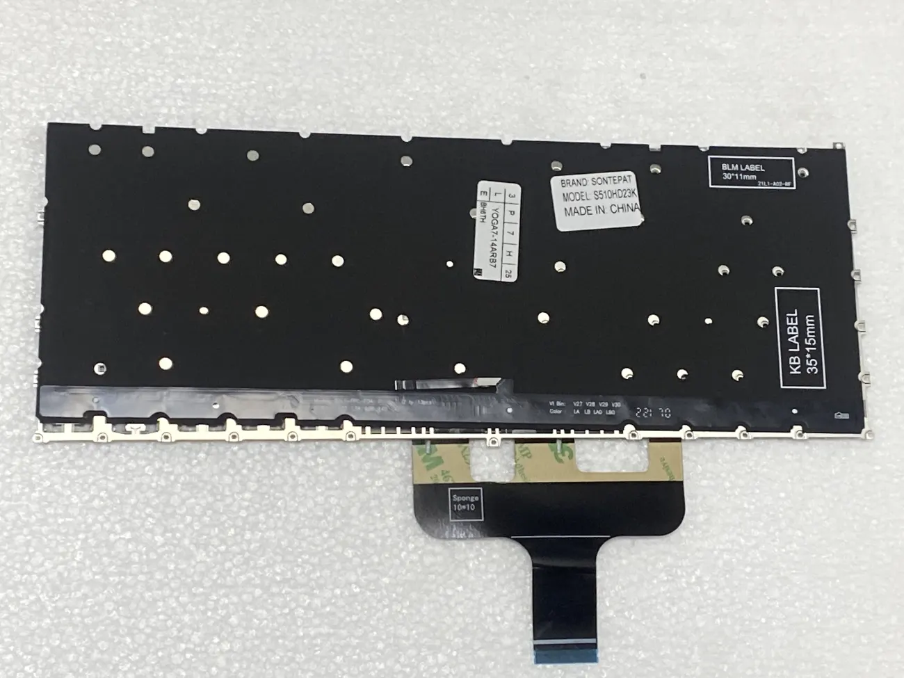 PHÍM LENOVO YOGA 7 14ARB7 (LED) - Lenovo Yoga 7 14ARB7, Yoga 7 14IAL7, Yoga 7 14IRL, Yoga Slim 7 ProX 14ARH7, Yoga Slim 7 ProX 14IAH7 mặt sau