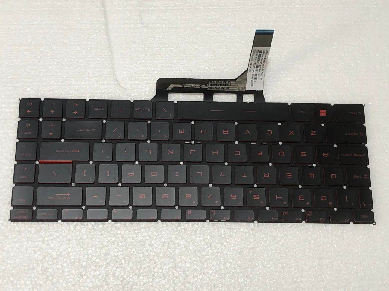 Bàn phím MSI GF65 LED ĐỎ 红灯 mặt trước