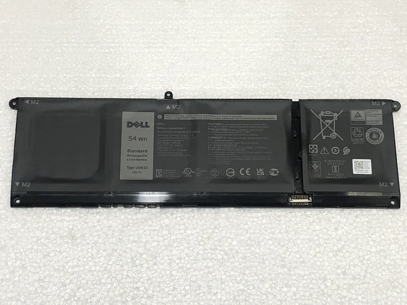 Pin DELL LATITUDE 3420 54WH V6W33 (ZIN) - 4 CELL *NẾU CÓ HDD SẼ BỊ CẤN* - Dell Latitude 3320 3420 3520, Vostro 3510 3511 3515 5310 5410 5415 5510 5515, Inspiron 5418 5518 7415, V6W33 mặt trước