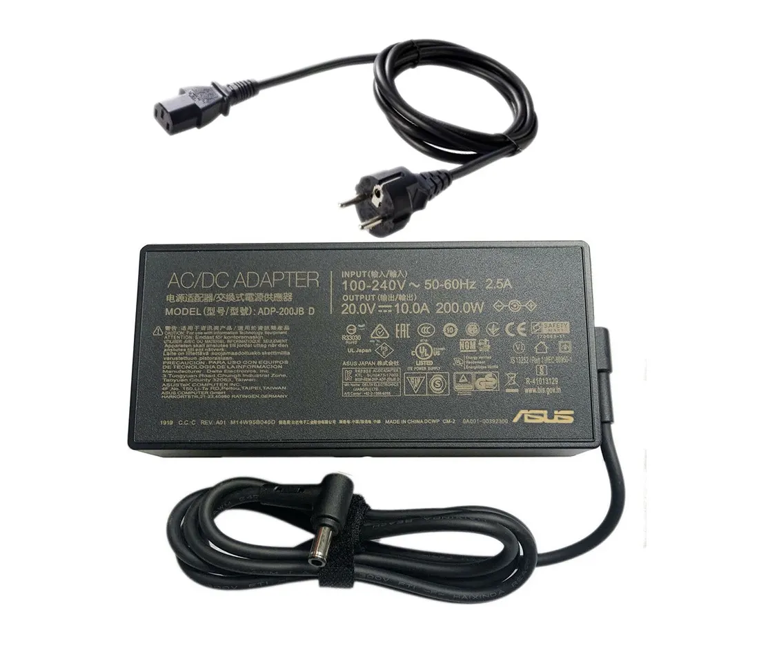 Sạc Asus 20v-10A 200W chân kim lớn 6.0x3.7mm mặt trước