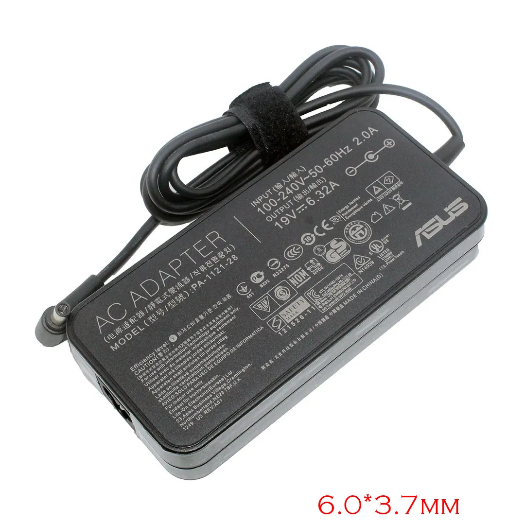 Sạc Asus 19v-6.32A 120w chân kim lớn 6.0x3.7mm mặt trước