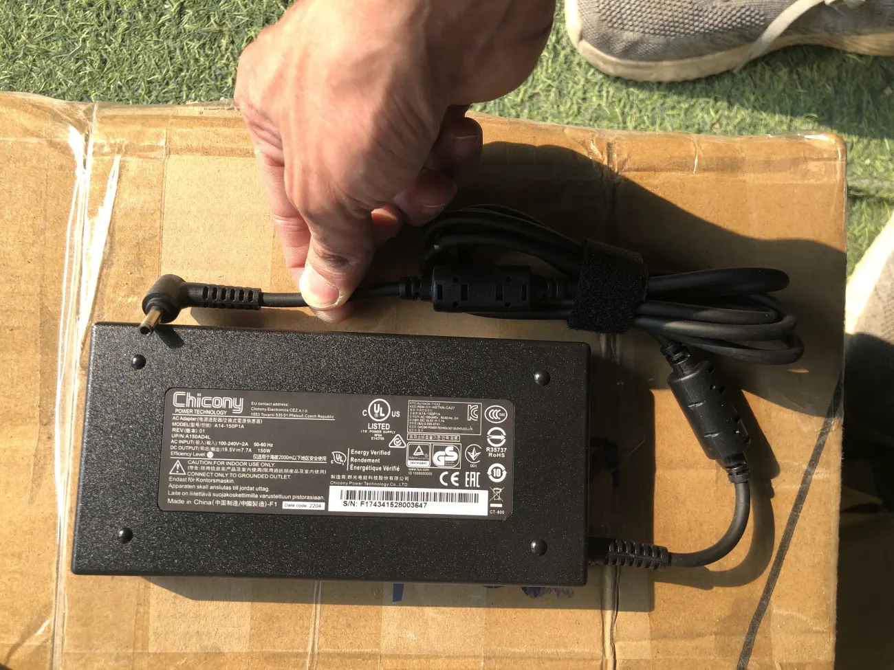 Sạc MSI 20V-7.5A 150W chân 4.5x3.0mm zin mặt trước