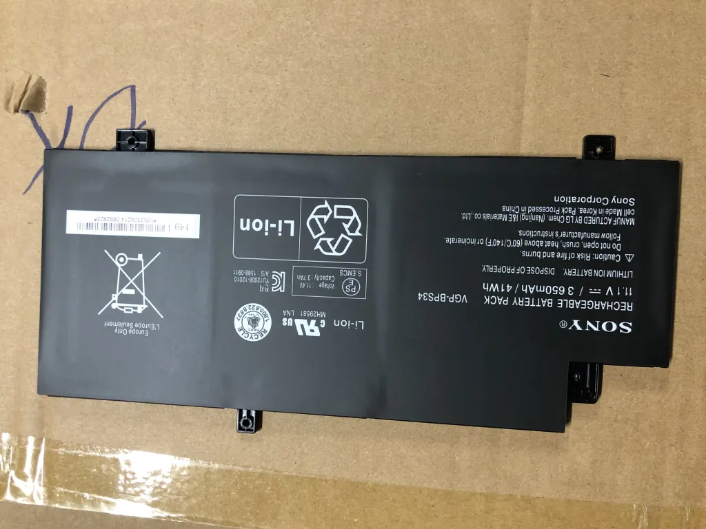 Pin Sony S34 ZIN mặt trước