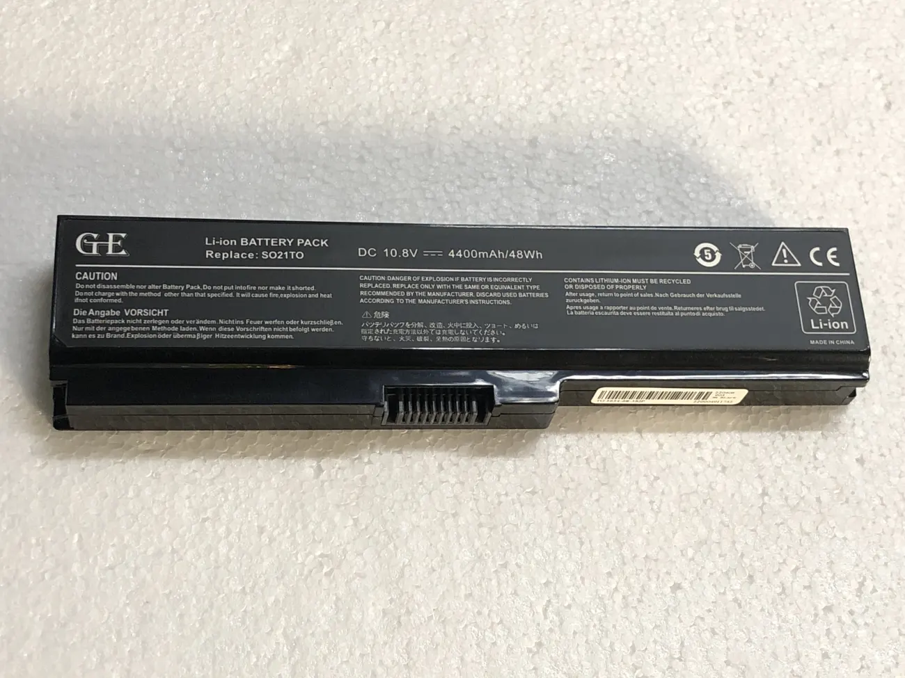 Pin TOSHIBA 3634 OEM mặt trước