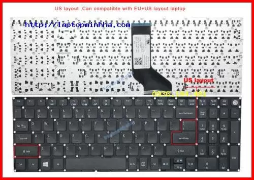 Bàn phím dùng cho laptop Acer Aspire E5-722