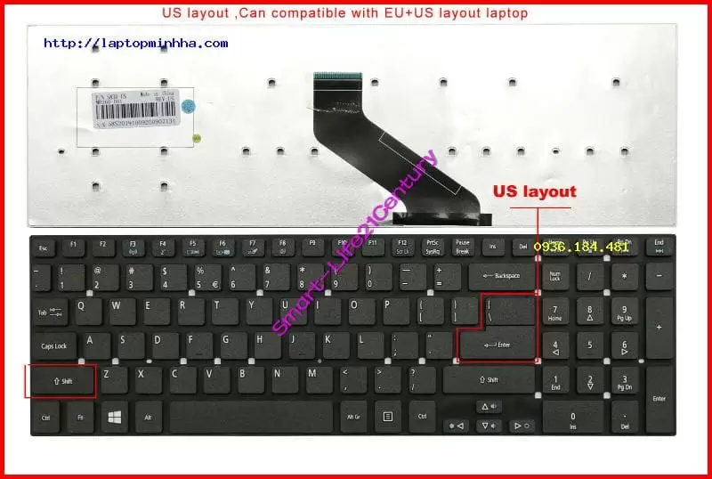 Bàn phím laptop Acer Aspire V3-531