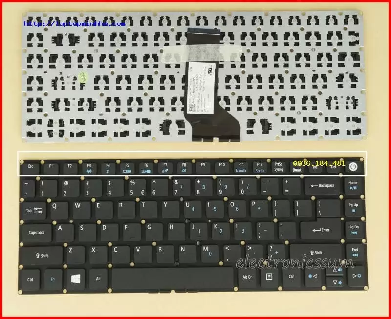 Bàn phím dùng cho laptop Acer Aspire E5-491