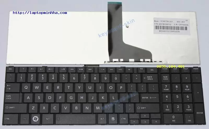 Bàn phím dùng cho laptop Toshiba Satellite C875D