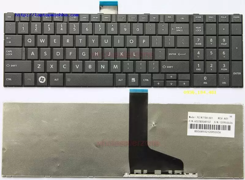 Bàn phím dùng cho laptop Toshiba Satellite L850