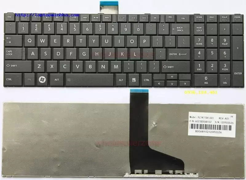 Bàn phím dùng cho laptop Toshiba Satellite L950D