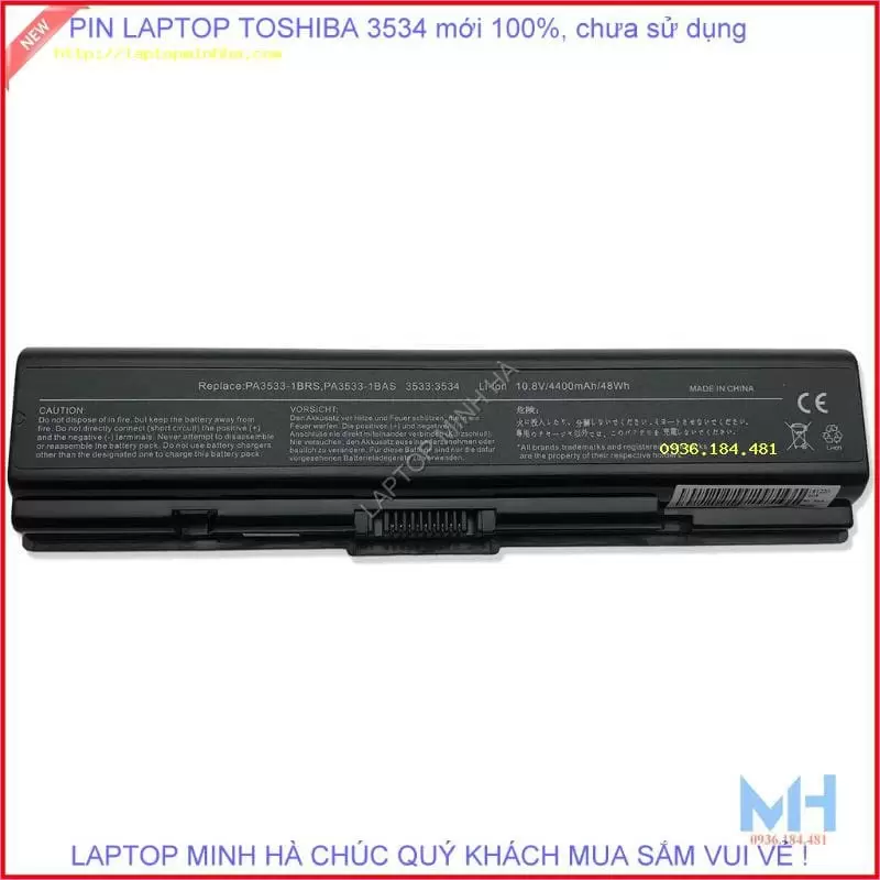Pin dùng cho laptop TOSHIBA EQUIUM A200, A200-15I, A200-196, A200-1AC TOSHIBA EQUIUM A210, A210-17I 