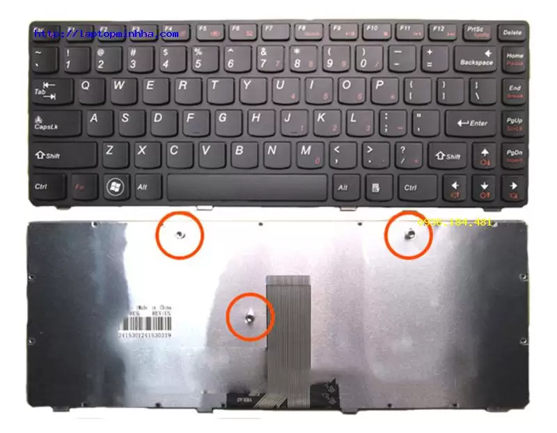 Bàn phím dùng cho laptop Lenovo B490