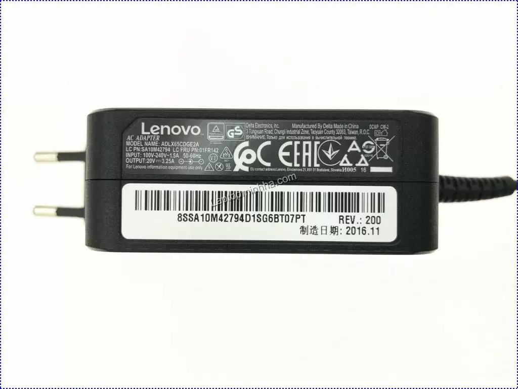 sạc dùng cho laptop Lenovo IdeaPad 1-11IGL05 loại zin hình vuông theo máy