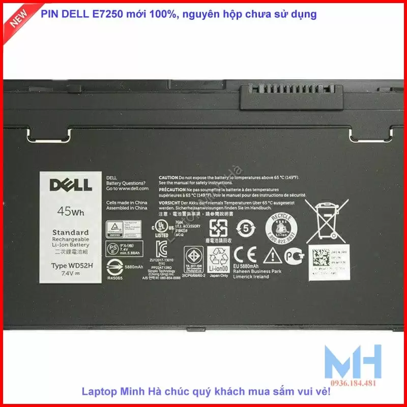 Pin dùng cho laptop Dell HJ8KP