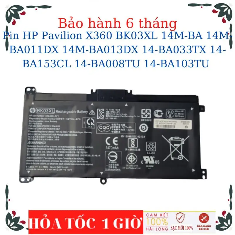 Pin laptop HP Pavilion X360 14-BA013NL